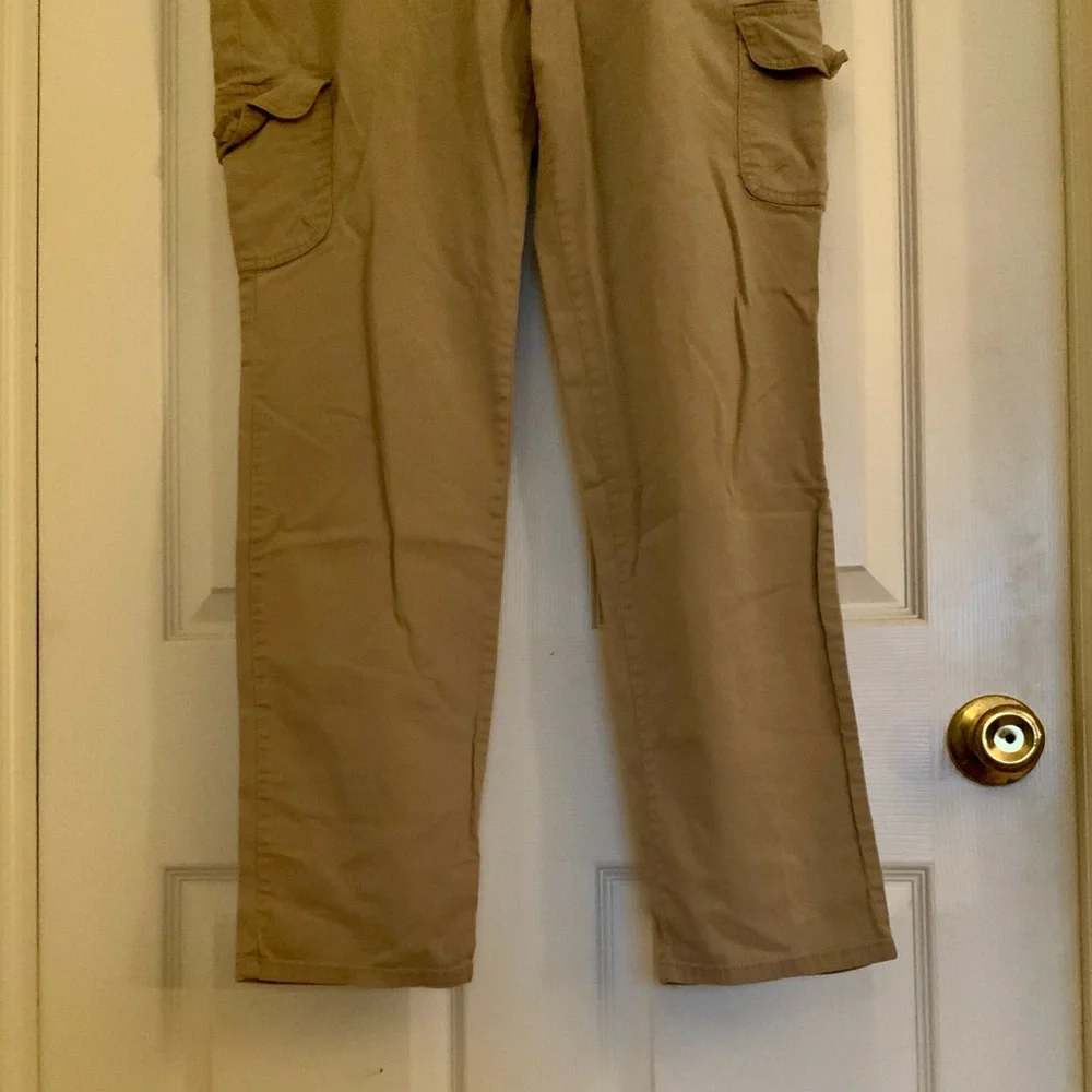 SOFT COTTON CHINO, BOYFRIEND CARGO PANTS. - Picture 3 of 11